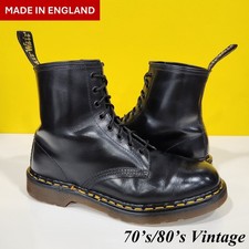 Dr. Martens Doc England MIE Rare 70's/80's Vintage Black 1460 Boots UK9 US10