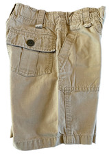 VTG 2001 BABY GAP Utility Cargo Flap Button Back Pocket Shorts 4T 4 Yrs Khaki