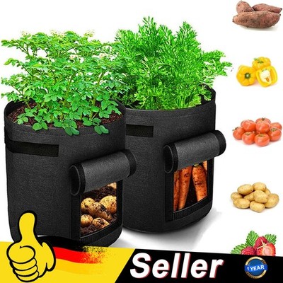 10 Gallonen Kartoffel Pflanzsack Pflanzen Tasche aus Vliesstoff Pflanz Grow Bag
