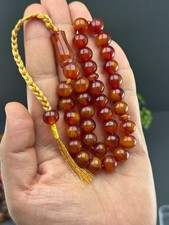 Faturan Amber Rosary, LARGE SZE islamic Rosary, Misbaha, Tasbih, Tasbeeh tesbih