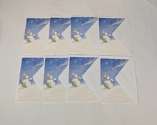 American Greetings Holiday Christmas Cards Lot Of 8 Snowman Cards With Envelopes