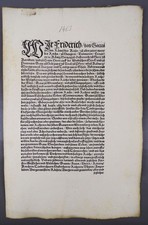 Decree Emperor Friedrich 1463 W&uuml;rttemberg facsimile 18th century
