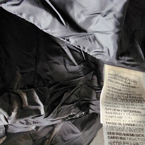 Vince Camuto langer gesteppter gefütterter Wandermantel Herren L/G schwarz Reißverschluss ~ - Bild 13 von 19
