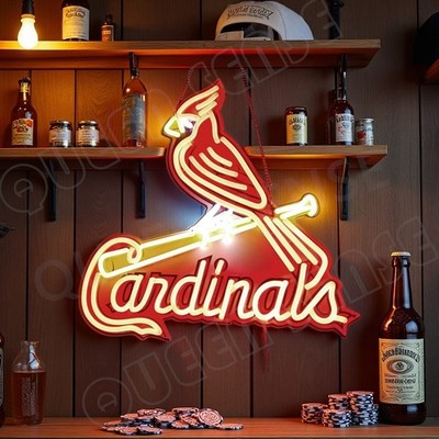 16''x15'' St. Louis Cardinals Baseball LED Neon Sign With Dimmer USB Powered Light