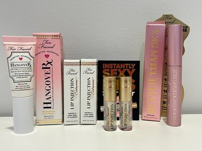 Too Faced Better Than Sex Mascara, Hangover RX, Lip Injection Extreme  4pc  NEW