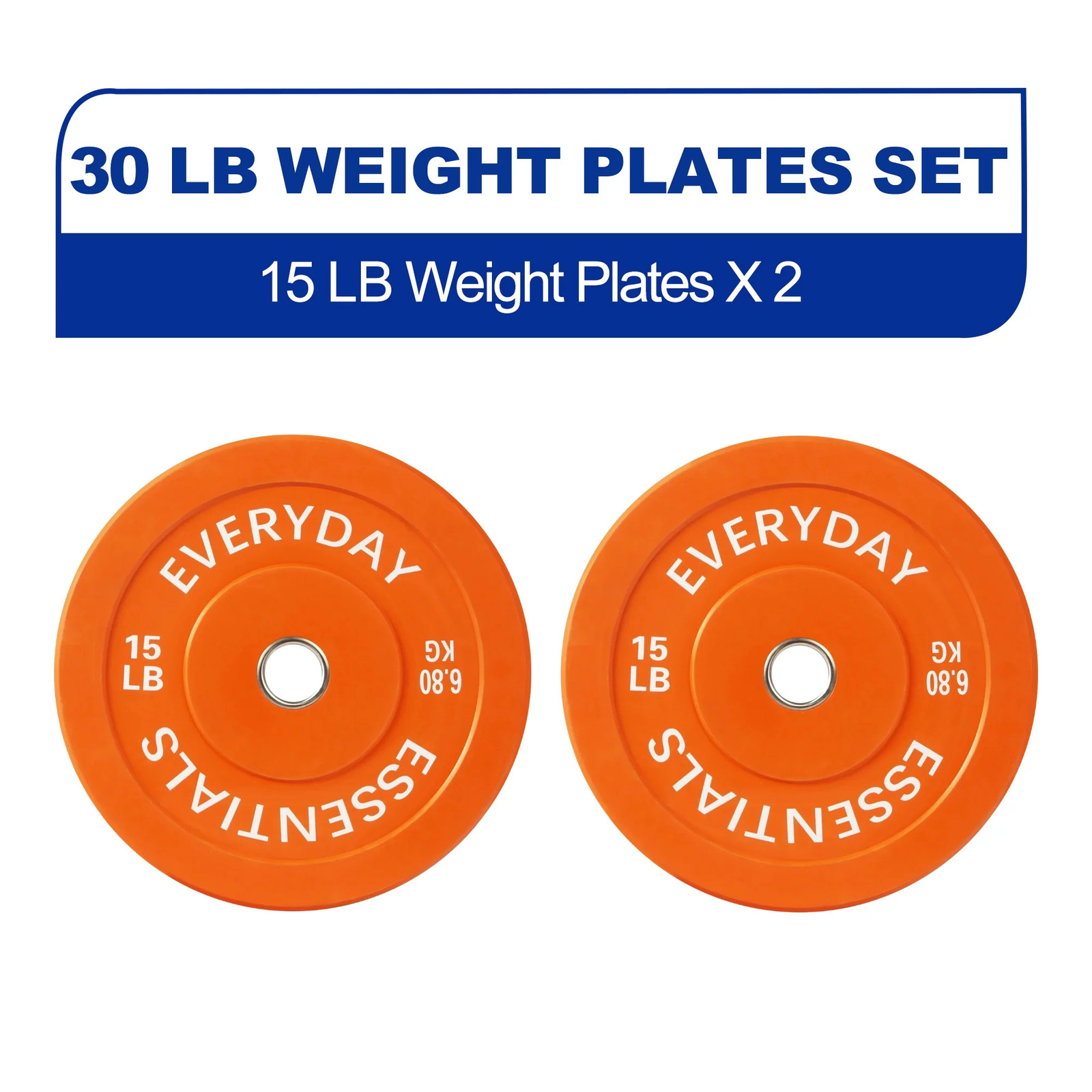 Olympic Bumper 15 Plate Weight Lifting Set 30 Lb Set Steel H