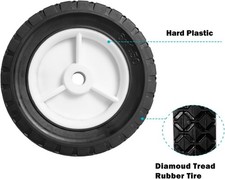 Ruota Universale in Plastica da 6 Pollici - Ruota di Ricambio Resistente per Tosaerba, W