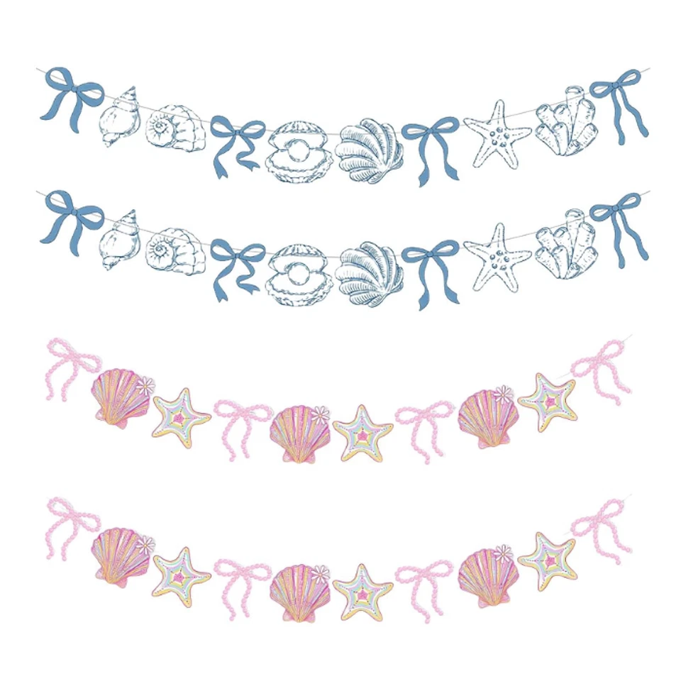 Ocean Coastal Nautical Paper Hanging Decoration for Women Men Bridal Mermaid - Image 2 of 2