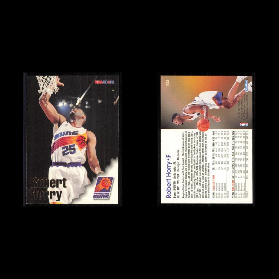 Robert Horry #233 1996 Hoops Phoenix Suns Basketball Card NBA NM - Image 3 of 3