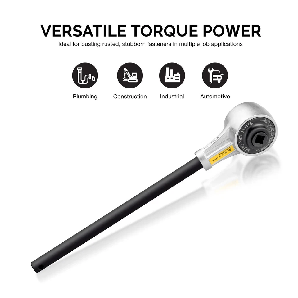 PRO 03715B 1/2" Drive Torque Wrench, 1100 Foot-Pound Heavy Duty Torque Multip... - Image 3 of 4