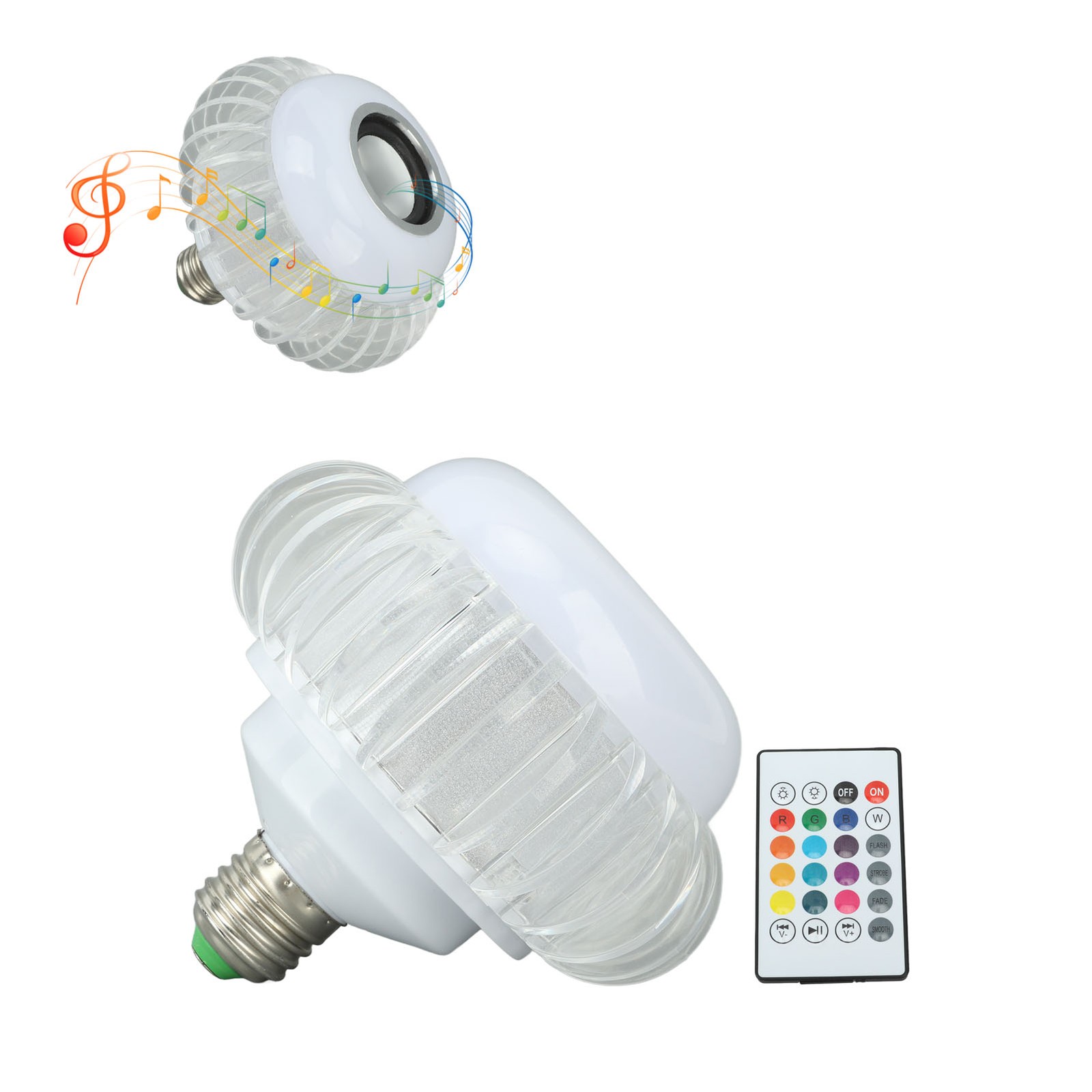Smart LED Light Bulb Wireless Bluetooth Light Bulb Speaker E26 E27 RGB Color