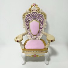 Barbie Mattel Pink Princess Kids Chair MY SIZE Royal Musical Throne 2007 READ