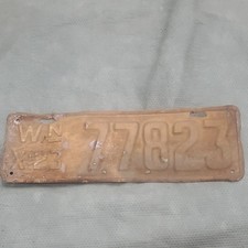 Vintage Washington License Plate WN 23 77823 Collectible Auto Tag Plate