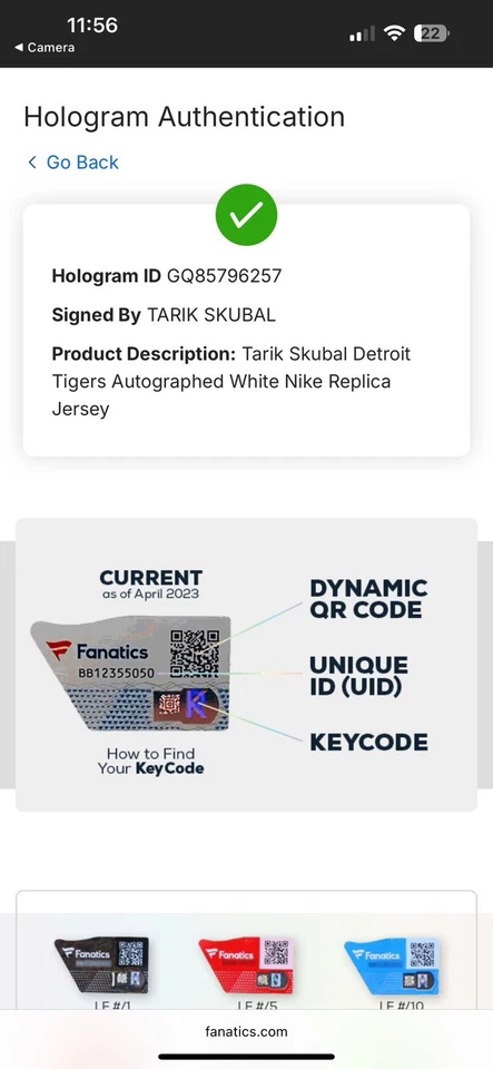 (2) Detroit Tiger Signed Nike Jerseys - Skubul, Greene, Torkleson, Carpenter COA - Image 4 of 4