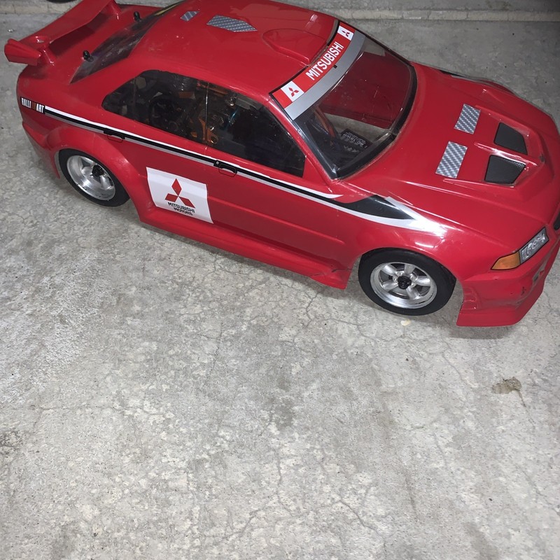 Vintage HPI Rc Car  for Parts Only hpi Rc car Hpi W/ Mitsubishi Lancer Cover