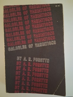 Calculus of Variations - A.R. Forsyth - paperback, good condition