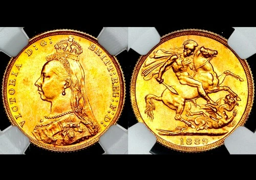 1889 Victoria Gold Sovereign — photo from the most recent tracked eBay sale