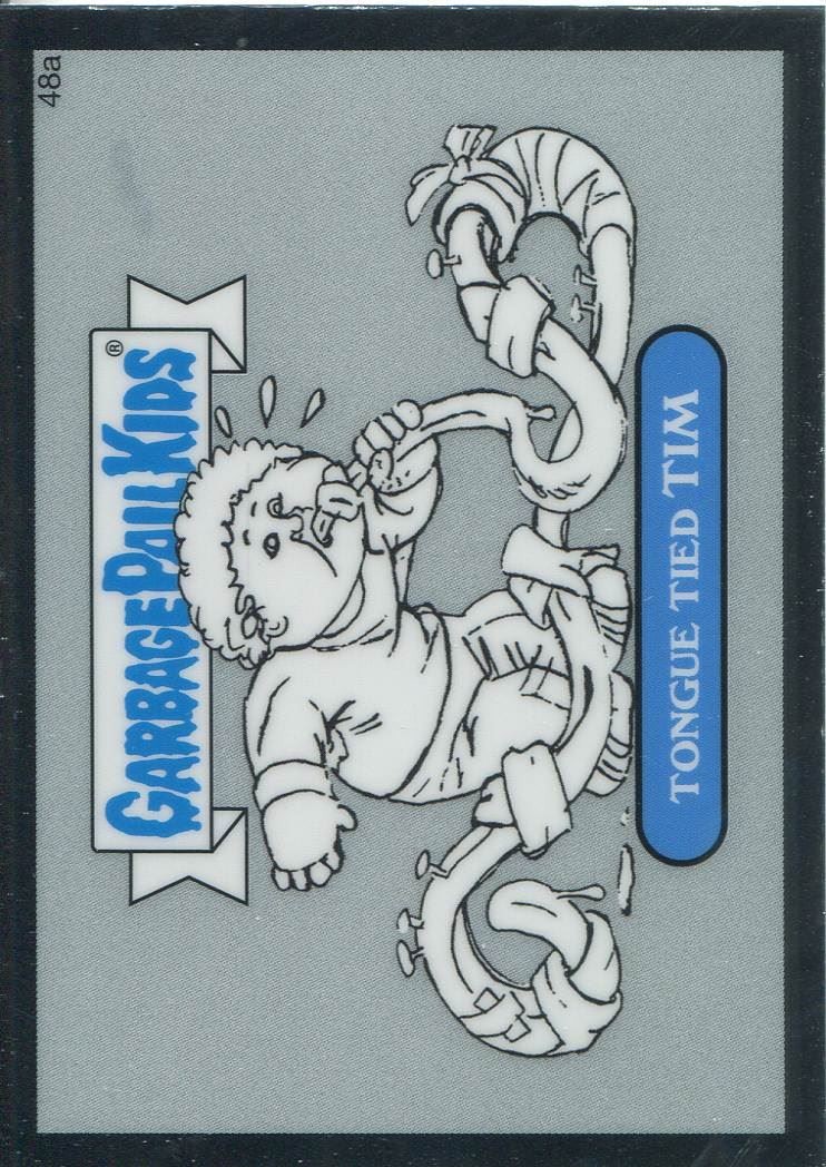 Garbage Pail Kids Chrome Series 2 Pencil Art Concept 48a TONGUE TIED TIM