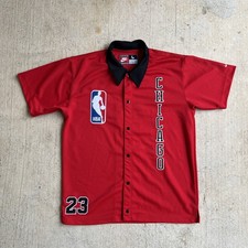 Vintage Michael Jordan Bulls Red Nike Warm Up Jacket Size Large