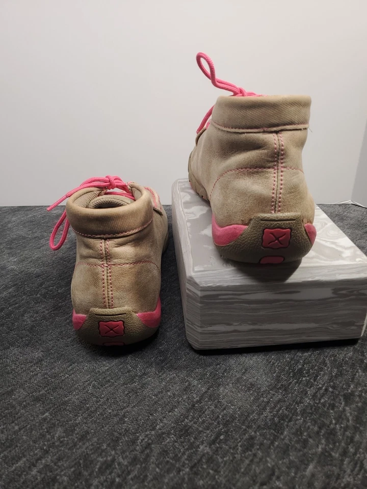 Chukkas de cuero rosa retorcido X concienciación sobre el cáncer de mama WDM0012 talla 8M Foto 4 de 4