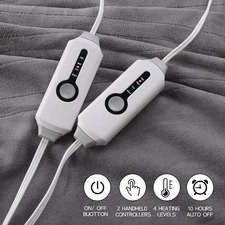 Serta Electric Blanket Fleece to Sherpa Heated Throw Blanket in Queen84x90