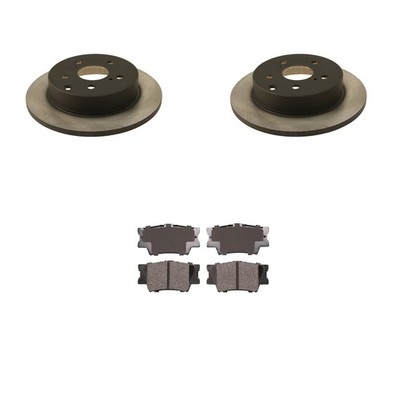 Advics 281mm Rear Solid Brake Rotor & Ceramic Disc Brake Pad Kit for HS250h RAV4