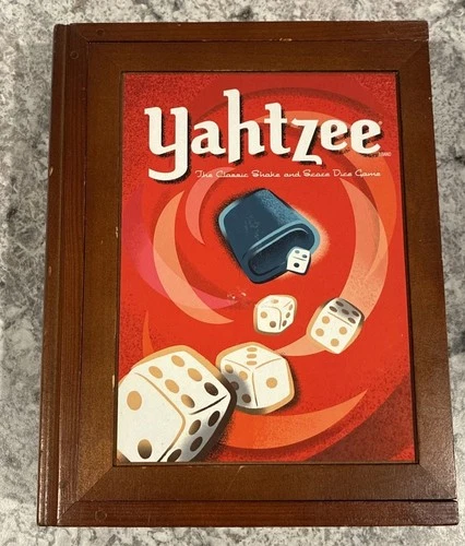Yahtzee Vintage Bookshelf Edition Board Game Parker Bros Complete Sealed Chips