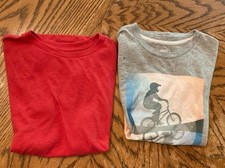 OLD NAVY Boy’s T-Shirt Lot Of 2 Short Sleeve Basic T-Shirts Size Large 10/12