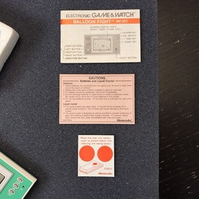 Nintendo Game And Watch Balloon Fight BF-107 Wide Screen With Box And Manual VGC