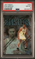 1997 FINEST W/COATING #293 RON MERCER PSA 8