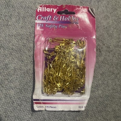 Allary Craft & Hobby 175 Brass Safety Pins, Brass Model #808