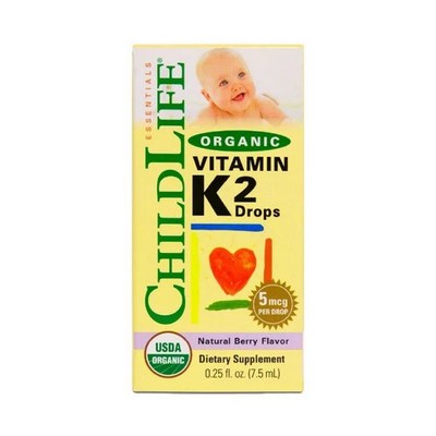 Child Life Essentials, Organic Vitamin K2 Drops Natural Berry, 5 Mcg, 0.25 Oz