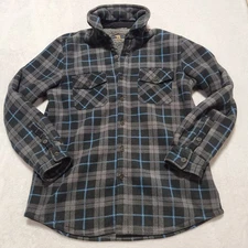 Freedom Foundry Dry Goods Flannel Jacket Sherpa Lined Large Men's