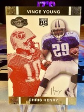 2007 Vince Young Chris Henry Topps Co-Signers Rookie Card /399 #65 Titans. rookie card picture