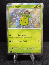 Pokémon Smoliv 102/091 SV: Paldean Fates Shiny Rare Basic 60 HP Holo