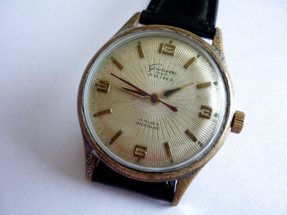 Vintage 1950's GENEVA SPORT PRIMA 17 J Swiss Watch Incabloc