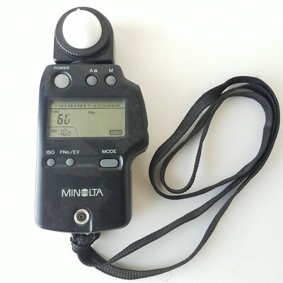 Vintage Minolta Auto Meter IV F Japan 79511574 With Strap Black