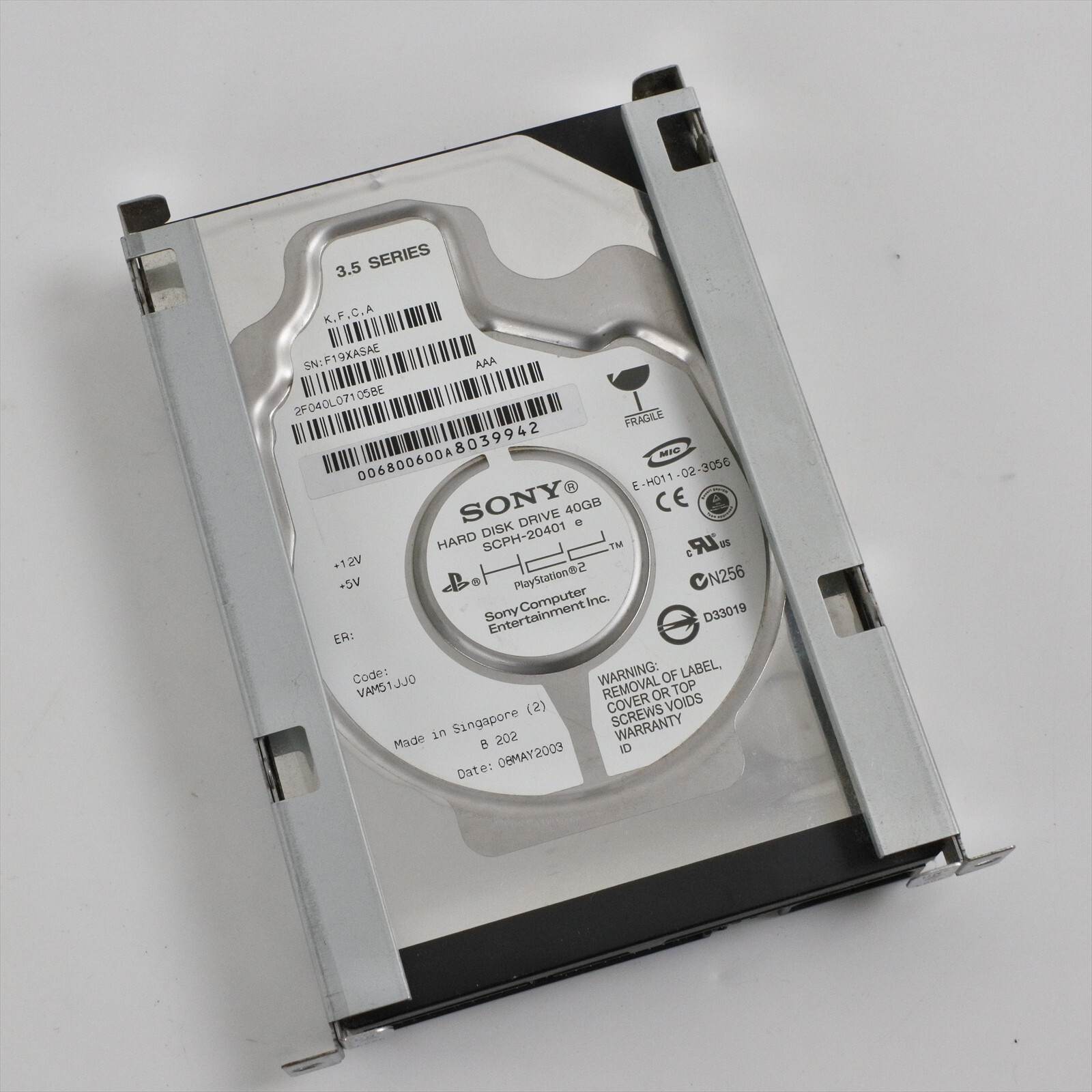 PS2 SONY HARD DISK DRIVE SCPH20401 40GB For Playstation 2 Tested JAPAN