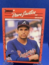Dave Justice 704 1990 Fleer Baseball Double Error Card