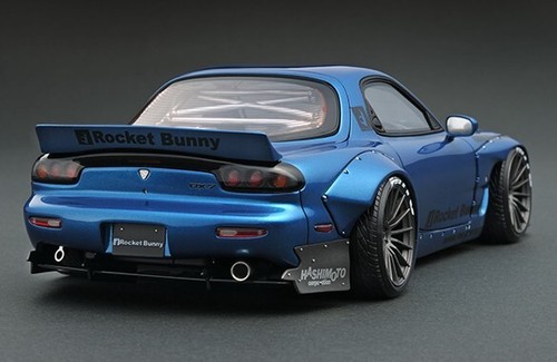 *SUPER RARE* Ignition Model 1/18 Rocket Bunny Mazda RX-7 FD3S Blue Metallic JDM - Picture 2 of 2