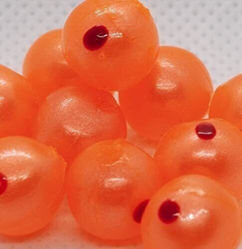 BnR Tackle Soft Beads 10mm - Creamsicle Stinkeye Salmon Egg Imitations For Steelhead Fishing