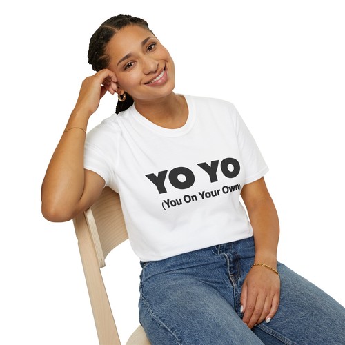 YO-YO T-Shirt | “You On Your Own” Funny Graphic Tee Urban Slang Streetwear Shirt - Picture 11 of 17