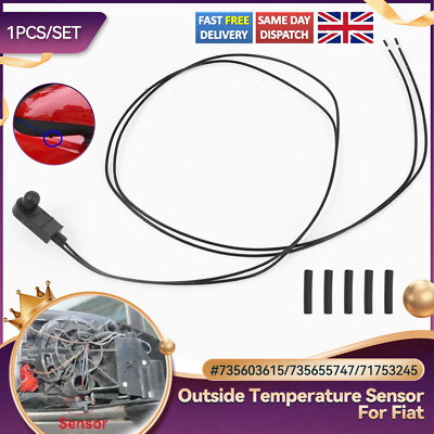 New External Air Temperature Sensor For Fiat/Ford - Fits Under Mirror, OEM 735603615, ABHN Brand