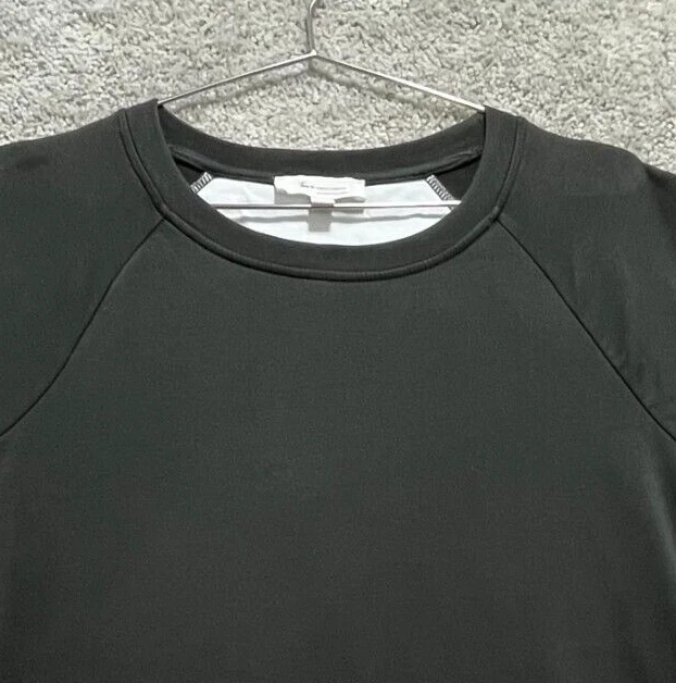 Moletom feminino Two By Vince Camuto cinza médio branco manga comprida gola redonda - Imagem 2 de 4