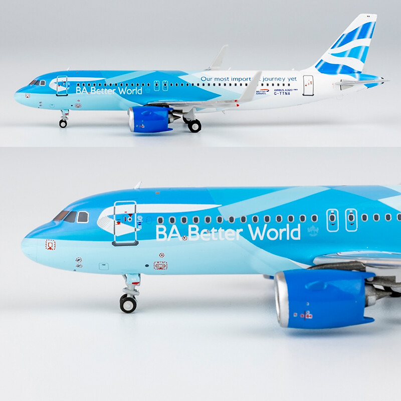 NG 1/400 British Airways Airbus A320neo aircraft G-TTNA alloy aircraft model