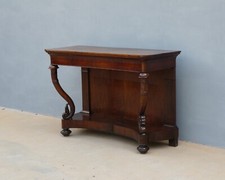 Mobile console Carlo X in legno di noce con cassetto, '800 - L 137,5 cm!