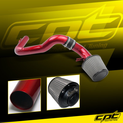 For 08-12 Honda Accord V6 3.5L Red Cold Air Intake + Stainless Steel Filter