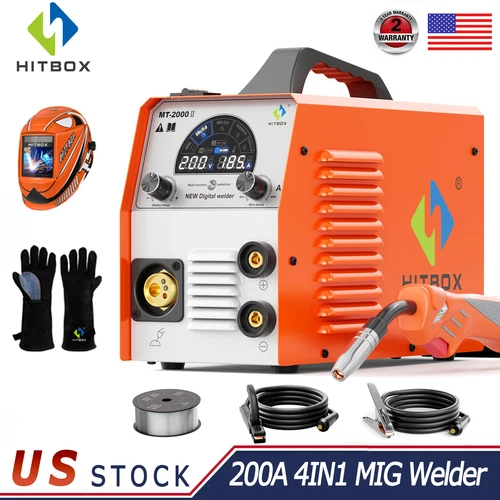 200A MIG Welder Lift TIG Stick Gas Gasless MIG 110/220V 4in1 MIG Welding Machine
