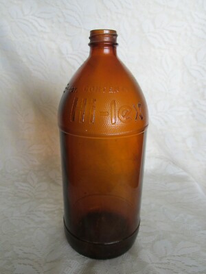 Vintage Brown Hi-lex 1 Quart Bottle