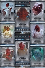 Topps Star Wars Digital Card Trader Silver 8 Card Character 2022 Ackbar Set